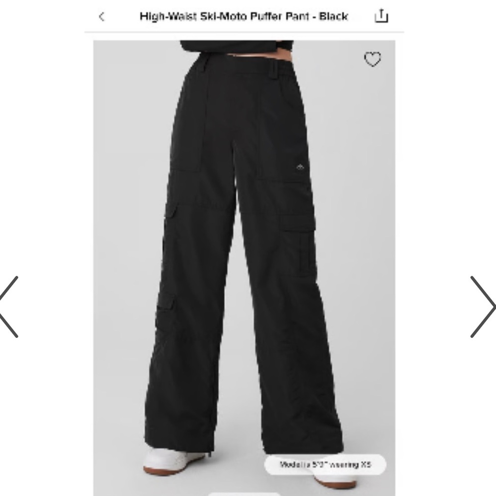 alo High-Waist Ski Moto Puffer Pant black XS